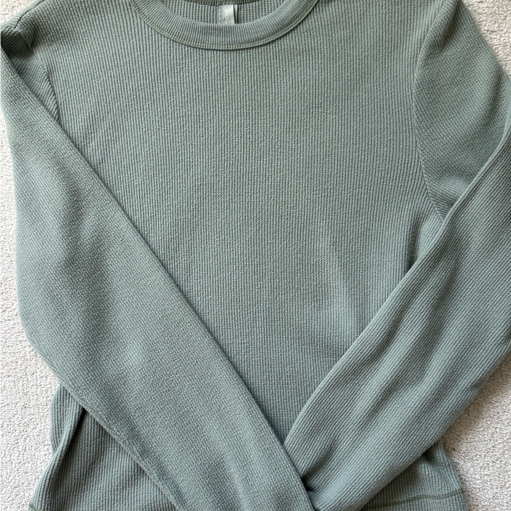 SKIMS WAFFLE LONG-SLEEVE- Mineral